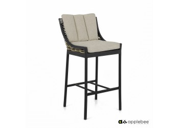 Барний стілець Apple Bee Milou 55 x 57 Black/Nature Grey