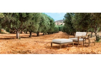 Пуф Apple Bee Olive 90 x 90 White Wash/Natural Oak