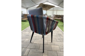 Стілець із підлокітниками COUTURE DIVA 60 x 58 Антрацит/Кольоровий/Сірий