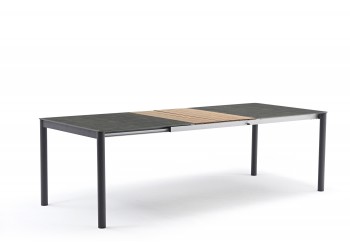Обеденный стол раскладной COUTURE POLO 180-246 x 100 Антрацит/Натуральный