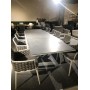 Обідній стіл розкладний AURA AU 06 WB LEON 220-340 x 110 Білий/Сірий
