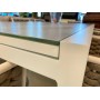 Обідній стіл розкладний AURA AU 06 WB LEON 220-340 x 110 Білий/Сірий