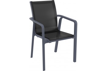 Обеденный стул SIESTA Pacific (dark grey-black)