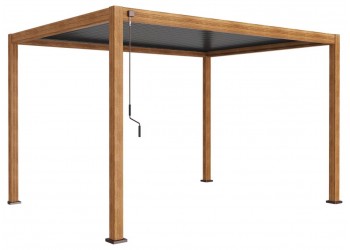 Альтанка (пергола) IMPERADOR Deluxe 3,6x4 WOODLOOK combined with ANTHRACITE