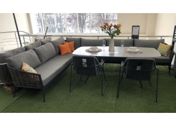 Кутовий обідній комплект SUNART NATURAL WICKER 22N-25N&SUNART 48G