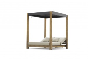 Ліжко з навісом COUTURE SKY 91962520 WOOD