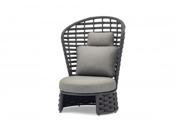 Крісло з високою спинкою COUTURE NOBLE 92519530 Антрацит