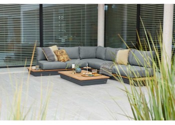 Кутовий комплект SUNS Java 318 x 248 FSC teak Matt royal grey/Matt white