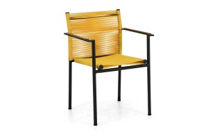 Обідній стілець Apple Bee Jakarta 56 х 59 Black/Lemon