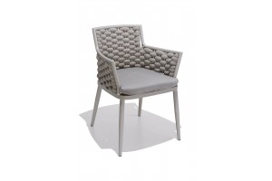Стілець із підлокітниками AURA AU 05WB LEON 59 x 61.5 Білий/Бежевий/Коричневий